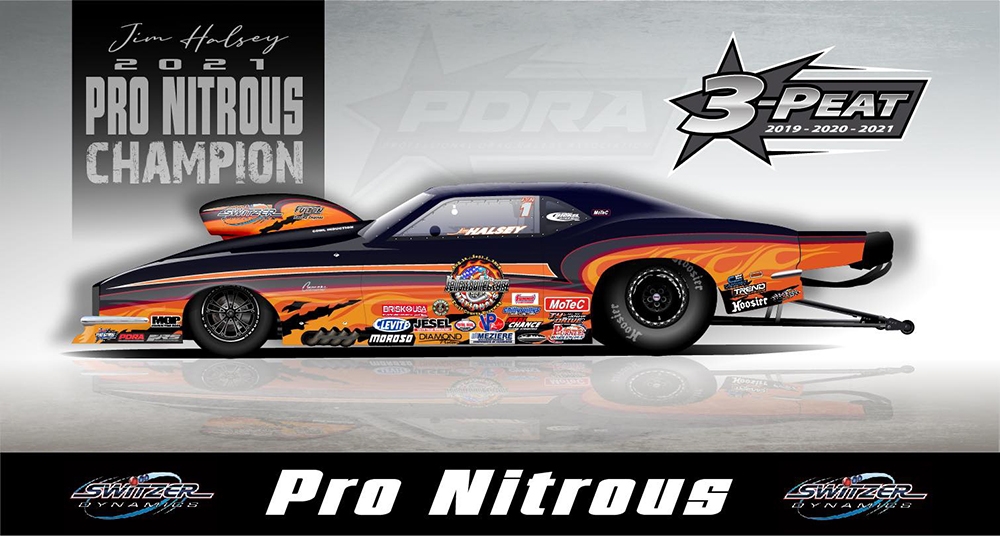 Jim Halsey Charges to Third Consecutive PDRA Pro Nitrous World Championship