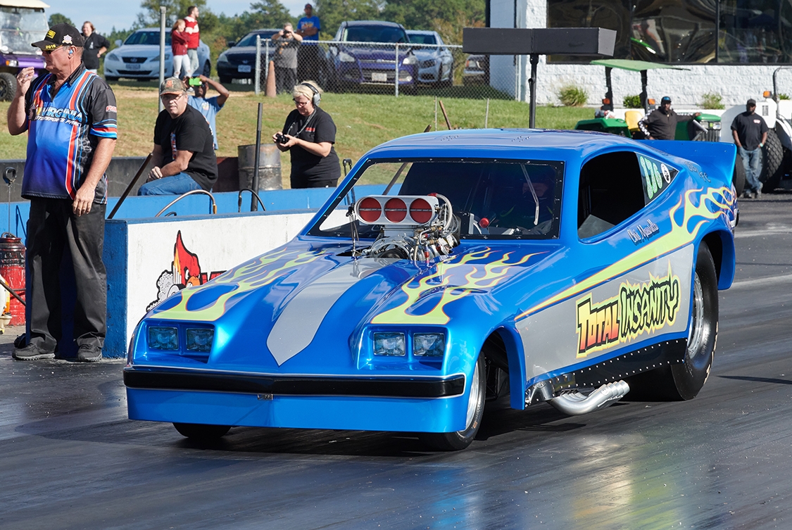  CrashDaddy Blue Max Funny Car At Speed Drag Racing