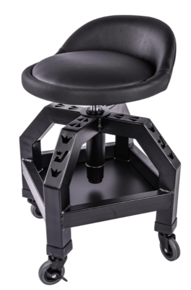 HEAVY DUTY SHOP STOOL WITH WHEELS