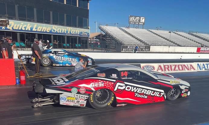 Camrie Caruso Completes Phoenix Pre Season testing. Season Opening Pomona Winternationals Next