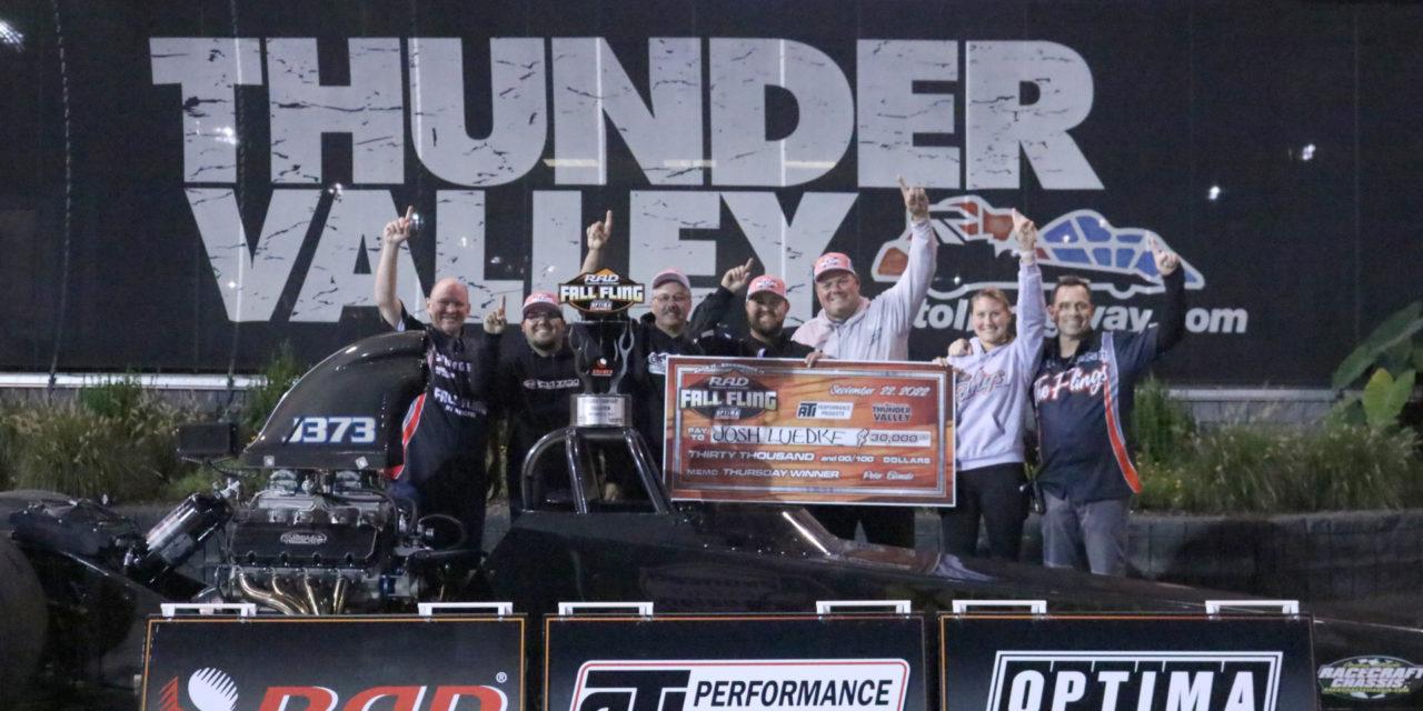Josh Luedke Wins ATI Performance Products $30,000 Thursday at the Fall Fling