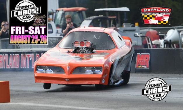 Cox, Pritchett, Helger, and Sweetman take Funny Car Chaos at MIR