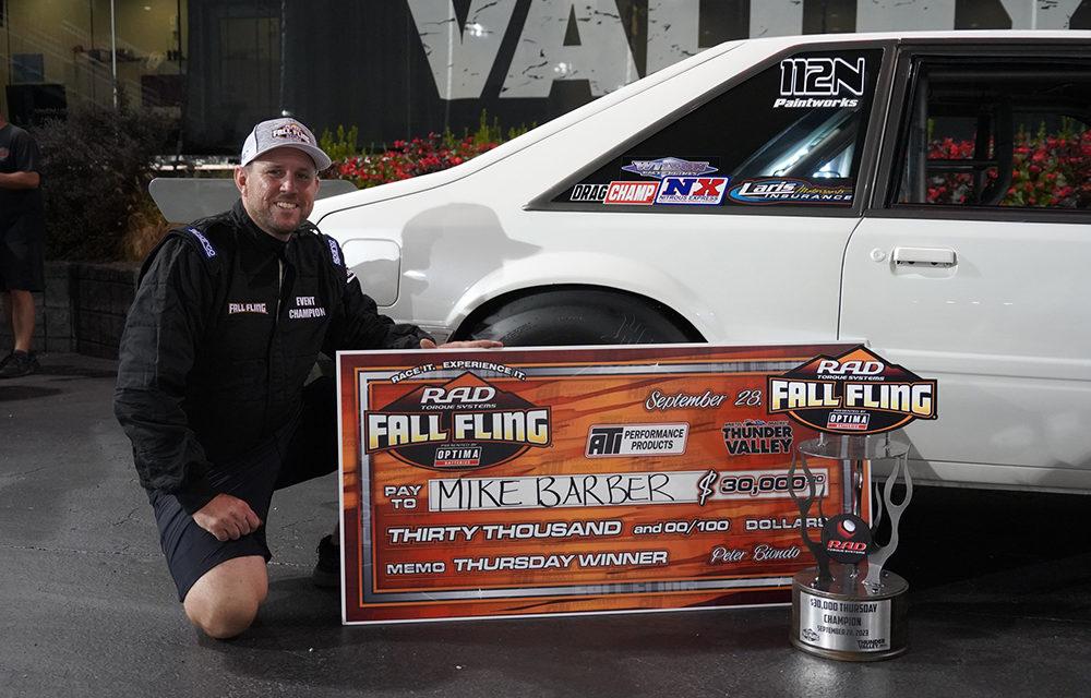 Mike Barber Secures ATI Performance Products $30,000 Thursday Victory at the Fall Fling