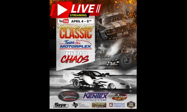 Funny Car Chaos and Nitro Chaos Announce Free Live Stream of Season Opener at Texas Motorplex