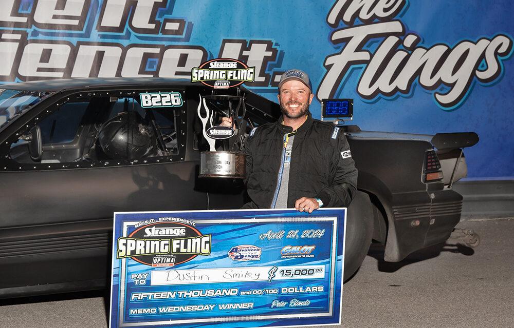 Dustin Smiley Races to Advanced Product Design $15,000 Wednesday Win at the Spring Fling