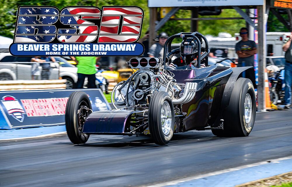 Beaver Springs Pack the Track Wayne Badman Memorial Race Features Funny Cars , Altereds, and Dragsters