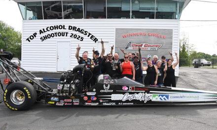 “Rookie” DJ Cox takes the Big Money at Cecil County Top Alcohol Dragster Shootout