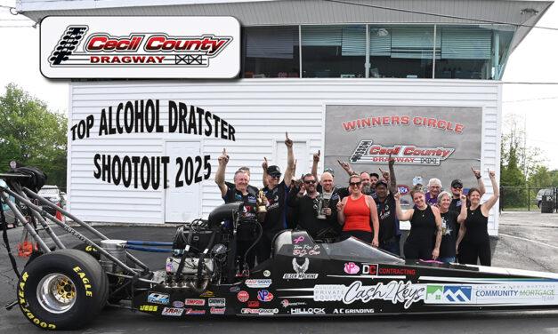 “Rookie” DJ Cox takes the Big Money at Cecil County Top Alcohol Dragster Shootout