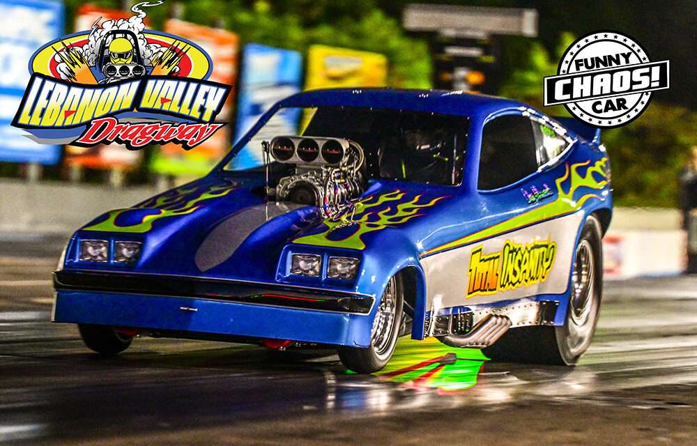 FUNNY CAR CHAOS HITS LEBANON VALLEY DRAGWAY FRIDAY QUALIFYING ACTION