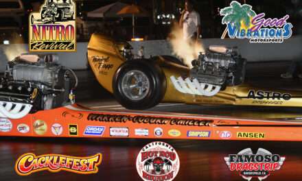 Historic Nitro Cars Ready for 2026 Cacklefest at Famoso Dragway in Bakersfield CA